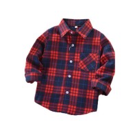 Kid clothing 2020 Plaid flannel shirt kids Unisex Kids Check Shirts Long Sleeves Plaid Cotton Brushed Flannel Shirt