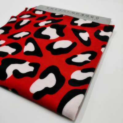 Leopard Plain Velour Custom  Printed 100%Polyester Velvet Fabric for Garment