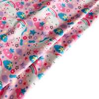 Custom printing double side brushed Polyester spandex fabric for baby garment