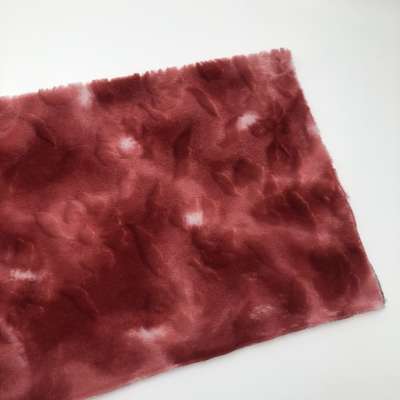 China factory direct  printed polyester  knitted brushed velvet velboa fabric for garment