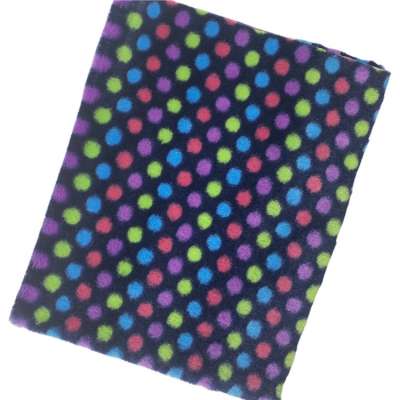 100% polyester custom color dot printed pv plush fabric