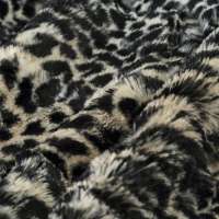 100% Polyester Fashion Minky Cheetah Taupe Animal printed fabric for Garment